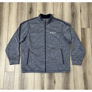 Antigua Golf Full Zip Jacket “First Tee Delaware” Logo Gray/White Mens Sz XXL